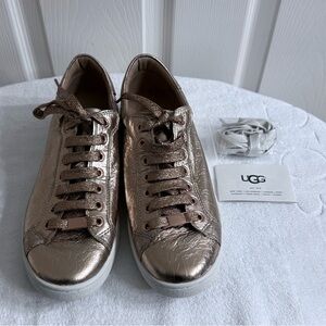 UGG Women's Metallic Gold Sneakers